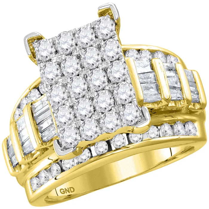 10kt Yellow Gold Womens Round Diamond Cindys Dream Cluster Bridal Wedding Engagement Ring 200 Cttw Size 9 mayamila Rings 10kt Yellow Gold Womens Round Diamond Cindys Dream Cluster Bridal Wedding Engagement Ring 200 Cttw Size 9 mayamila Rings