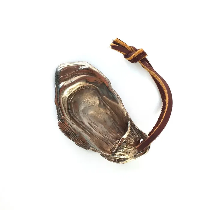 Andrew Xenos Earrings Oyster Bottle Opener Solid Bronze
