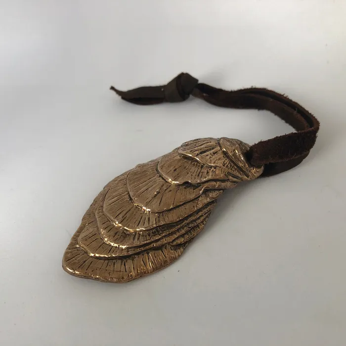 Andrew Xenos Earrings Oyster Bottle Opener Solid Bronze