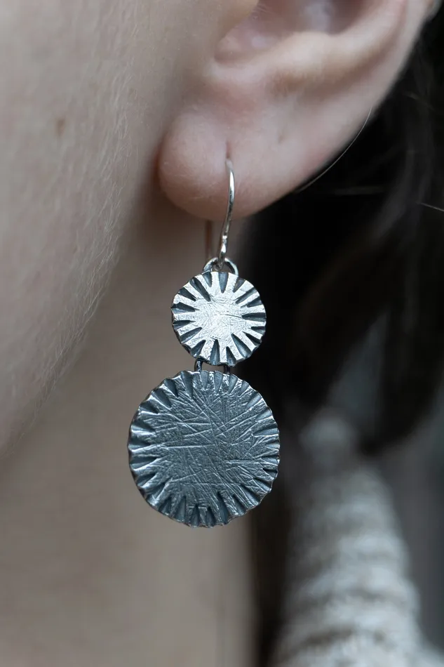 Earrings Briana Harrison Double Circle Ridge Dangle Earrings Earrings Briana Harrison Double Circle Ridge Dangle Earrings