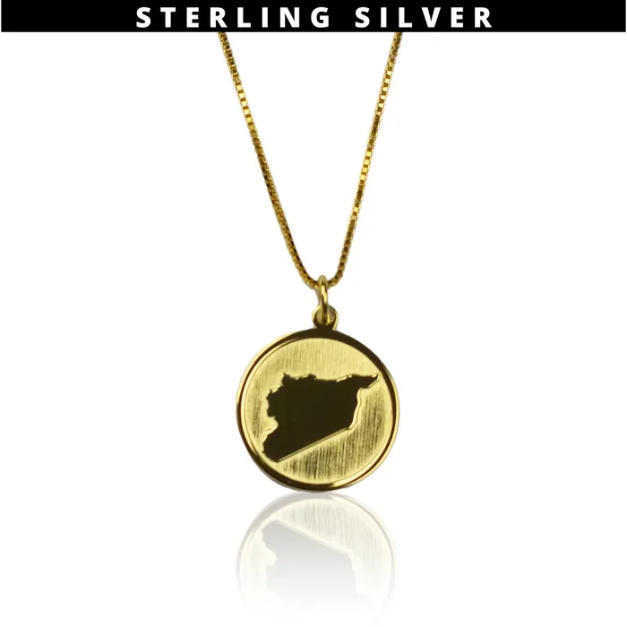 Necklaces JustDuaIt Syria Coin Necklace Gold