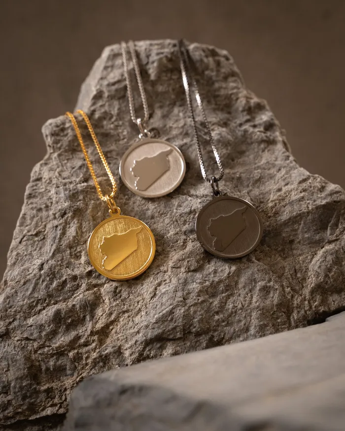 Necklaces JustDuaIt Syria Coin Necklace Gold
