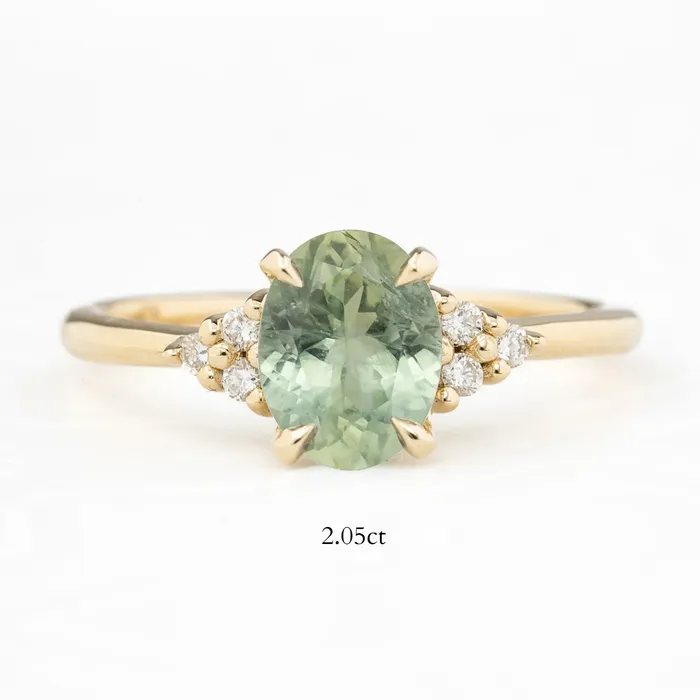 Rings Envero Jewelry Teresa Ring 160ct205ct Light Green Montana Sapphire 14k Yellow Gold One of a kind Rings Envero Jewelry Teresa Ring 160ct205ct Light Green Montana Sapphire 14k Yellow Gold One of a kind