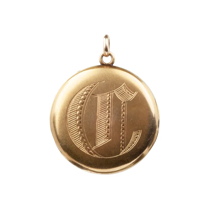 Antique Old Mine Cut Diamond Gold Locket Bell Bird Antiques Necklaces