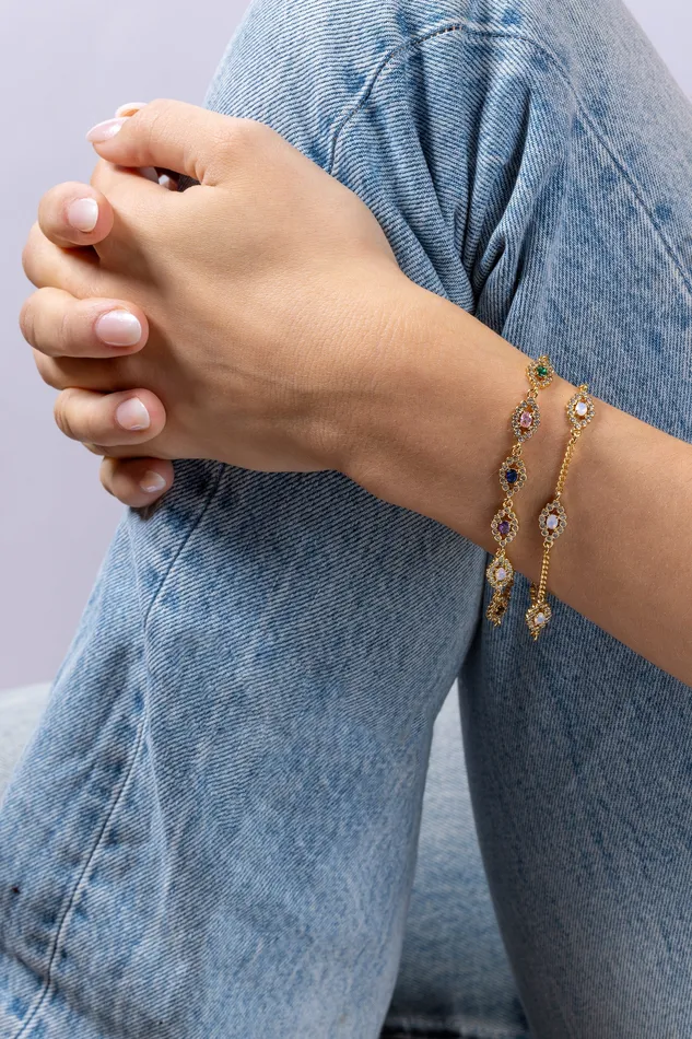 Crystal Haze Jewelry Bracelets Evil Eye bracelet Rainbow