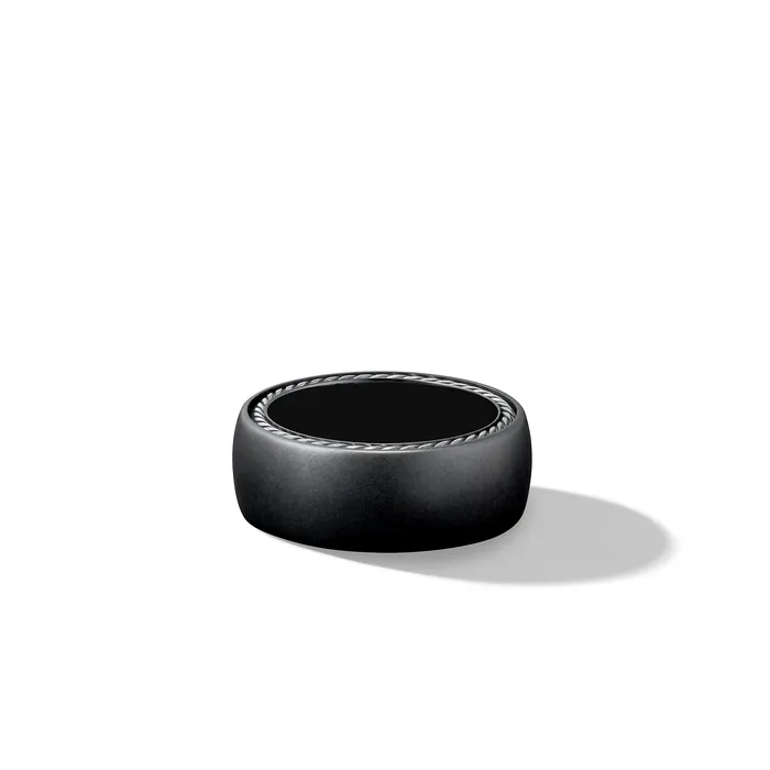 David Yurman Rings Streamline Band Ring in Black Titanium 9mm