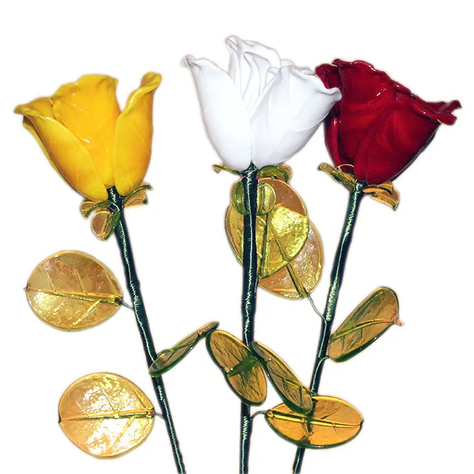 Lagoon Rose Flower Set Murano Glam Earrings