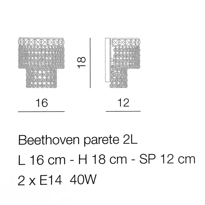 Voltolina Earrings Beethoven wall lamp 2 or 3 lights Voltolina Earrings Beethoven wall lamp 2 or 3 lights