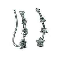 01 CT TW Diamond Star Crawler Earrings in Sterling Silver Goldia Earrings