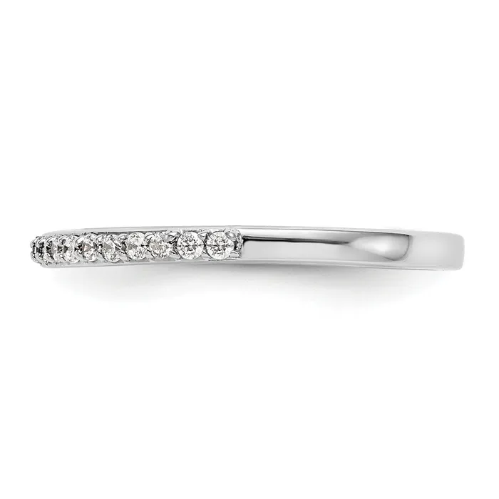029ct CZ Solid Real 14k White Gold Wedding Wedding Band Ring Goldia Rings