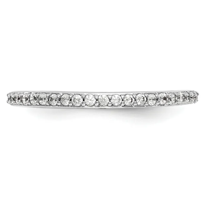 029ct CZ Solid Real 14k White Gold Wedding Wedding Band Ring Goldia Rings