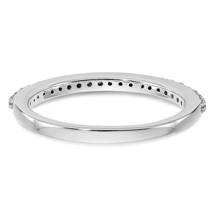 029ct CZ Solid Real 14k White Gold Wedding Wedding Band Ring Goldia Rings