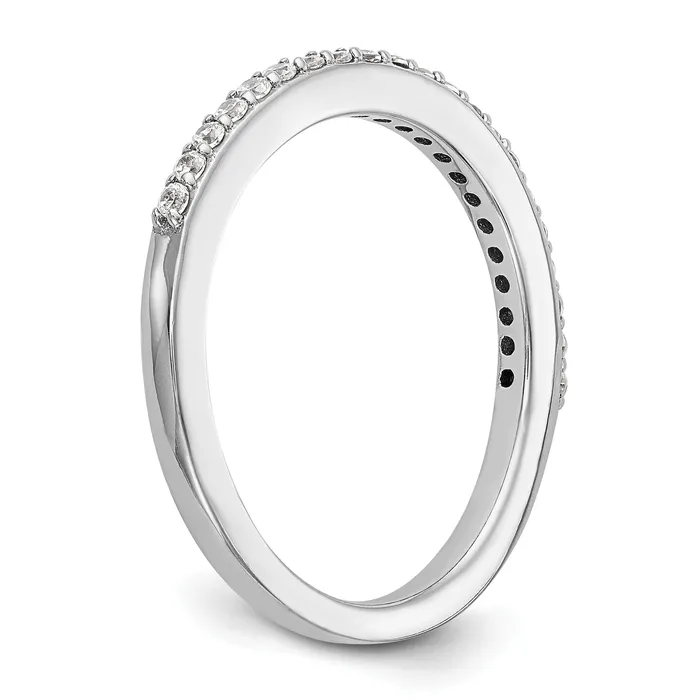 029ct CZ Solid Real 14k White Gold Wedding Wedding Band Ring Goldia Rings