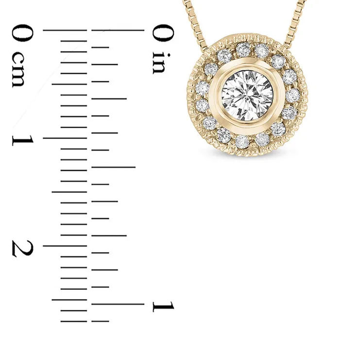 033 CT TW Natural Diamond Frame Antique VintageStyle Pendant in 14K Gold ISI2 Goldia Necklaces 033 CT TW Natural Diamond Frame Antique VintageStyle Pendant in 14K Gold ISI2 Goldia Necklaces