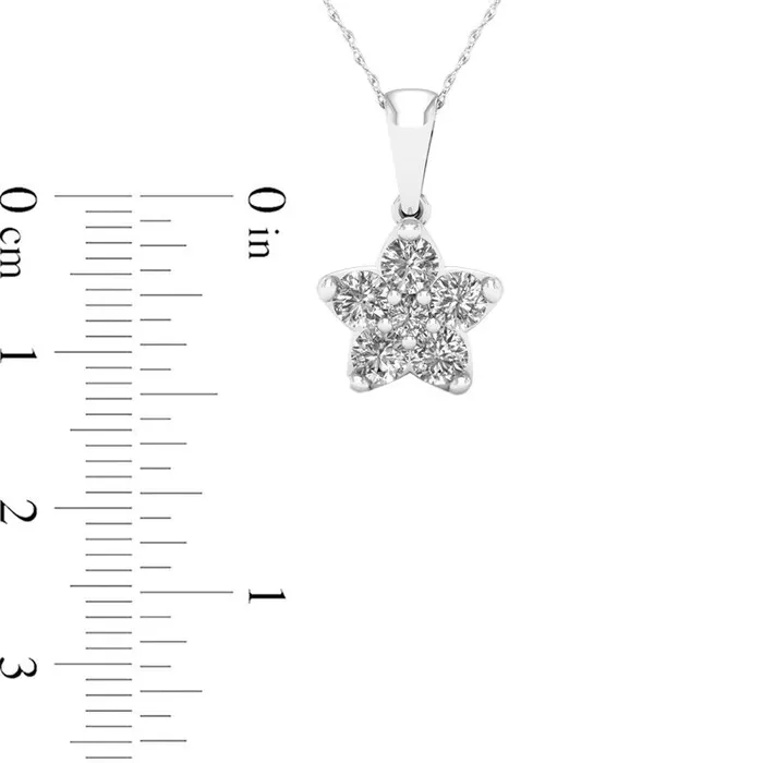 033 CT TW Natural Diamond Star Pendant in 10K White Gold Goldia Necklaces 033 CT TW Natural Diamond Star Pendant in 10K White Gold Goldia Necklaces