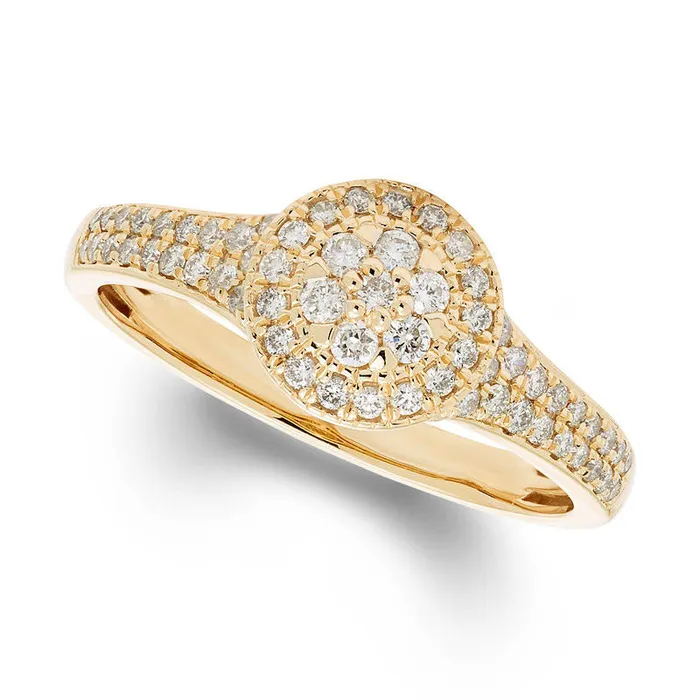 038 CT TW Composite Natural Diamond Frame Antique VintageStyle Engagement Ring in Solid 10K Yellow Gold Goldia Rings 038 CT TW Composite Natural Diamond Frame Antique VintageStyle Engagement Ring in Solid 10K Yellow Gold Goldia Rings