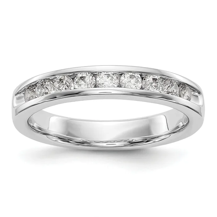 047ct CZ Solid Real 14K White Gold 924mm Stone Ladies Wedding Band Ring Goldia Rings 047ct CZ Solid Real 14K White Gold 924mm Stone Ladies Wedding Band Ring Goldia Rings