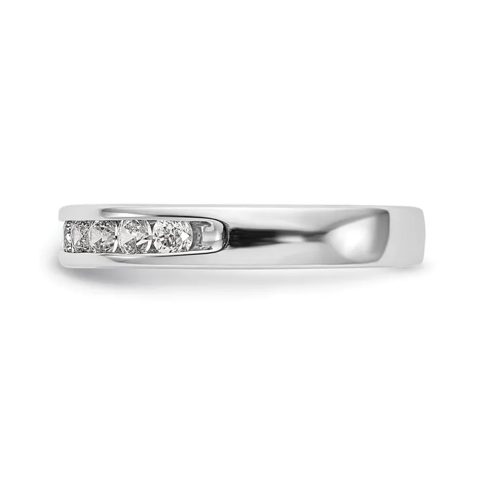 047ct CZ Solid Real 14K White Gold 924mm Stone Ladies Wedding Band Ring Goldia Rings