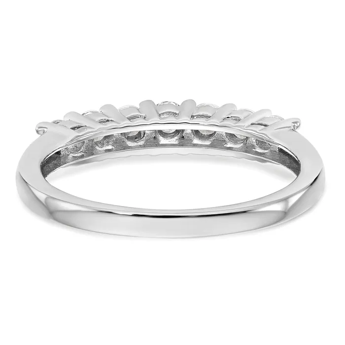 049ct CZ Solid Real 14K White Gold 7Stone Wedding Band Ring Goldia Rings