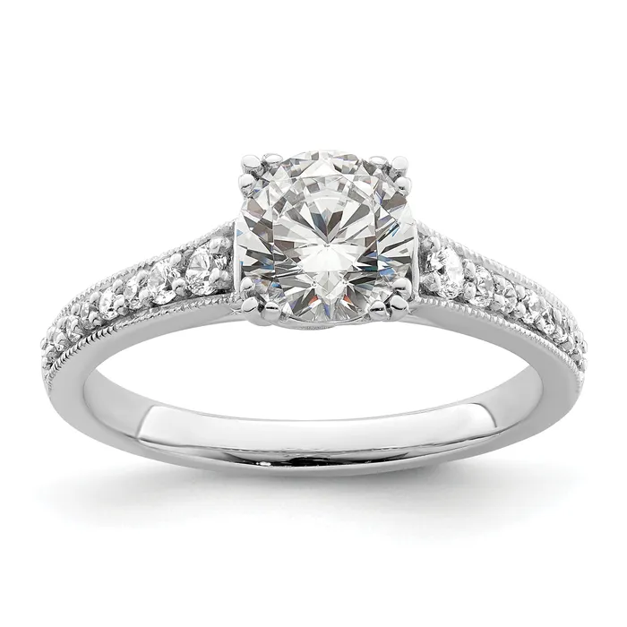 050ct CZ Solid Real 14k White Polish 12ct Round Engagement Dia Ring Goldia Rings 050ct CZ Solid Real 14k White Polish 12ct Round Engagement Dia Ring Goldia Rings