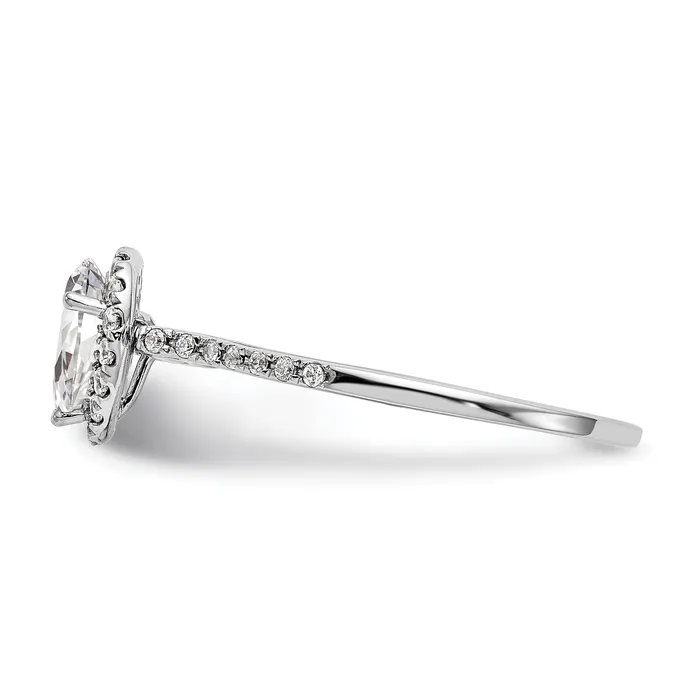050ct CZ Solid Real 14ktt Pear Halo Engagement Ring Goldia Rings