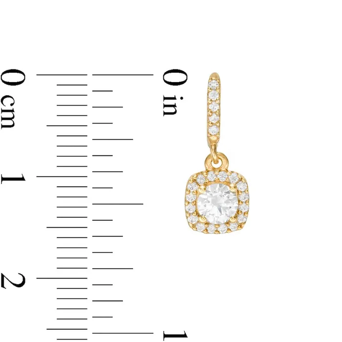 075 CT TW Diamond Cushion Frame Drop Earrings in 14K Gold Goldia Earrings 075 CT TW Diamond Cushion Frame Drop Earrings in 14K Gold Goldia Earrings