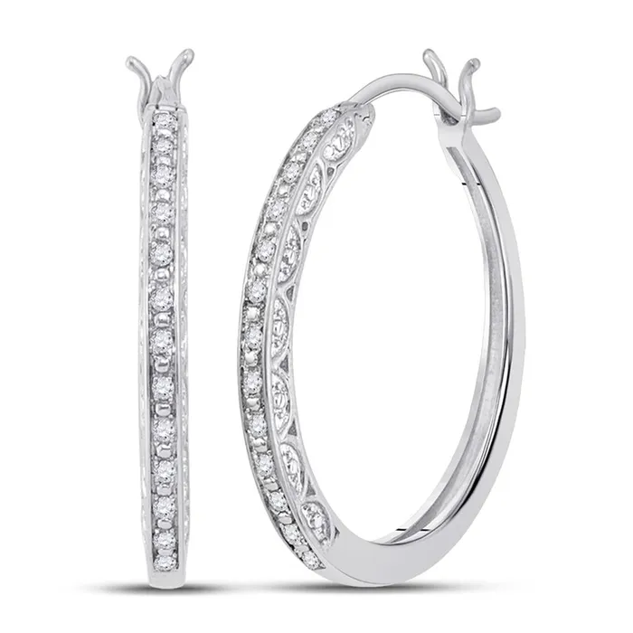 16CTDiamond GIFT HOOP EARRING gndatlanta Earrings