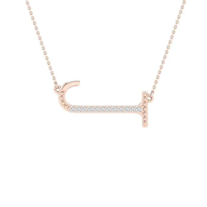 10k Rose Gold Round Diamond Initial J Letter Necklace 120 Cttw gndatlanta Necklaces 10k Rose Gold Round Diamond Initial J Letter Necklace 120 Cttw gndatlanta Necklaces