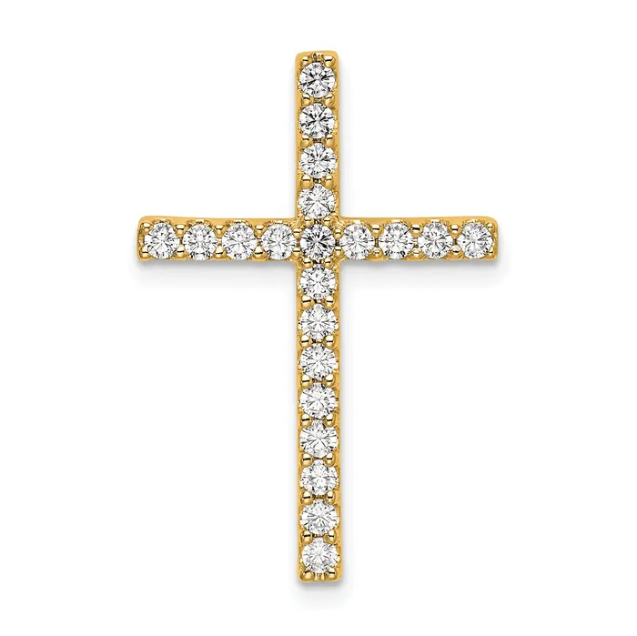 10k Yellow Gold 12 Ct Lab Grown Diamond VSSI G Cross Chain Slide Pendant Goldia Necklaces 10k Yellow Gold 12 Ct Lab Grown Diamond VSSI G Cross Chain Slide Pendant Goldia Necklaces