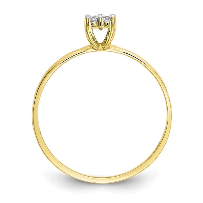 10K Yellow Gold CZ Promise Ring Goldia Rings