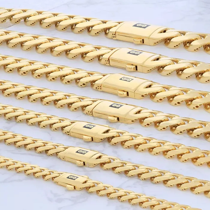 10k Yellow Gold Royal Monaco Miami Cuban Link Curb 17mm Mens Chain Necklace 22 Goldiacom Necklaces