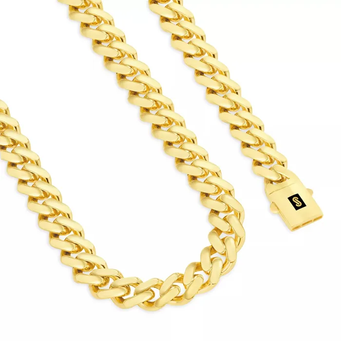 10k Yellow Gold Royal Monaco Miami Cuban Link Curb 17mm Mens Chain Necklace 22 Goldiacom Necklaces
