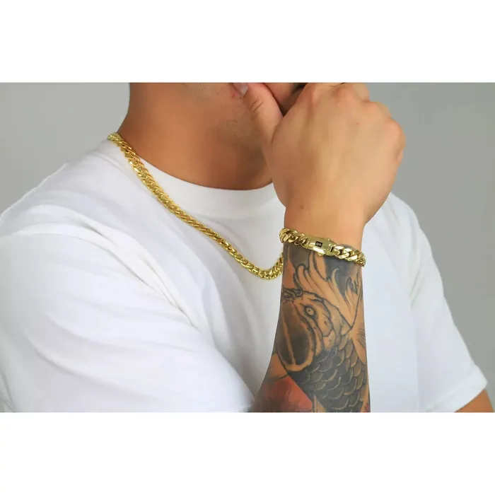 10k Yellow Gold Royal Monaco Miami Cuban Link Curb 17mm Mens Chain Necklace 22 Goldiacom Necklaces
