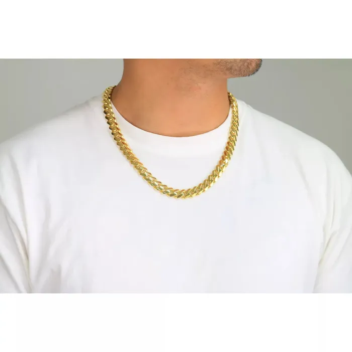 10k Yellow Gold Royal Monaco Miami Cuban Link Curb 17mm Mens Chain Necklace 22 Goldiacom Necklaces