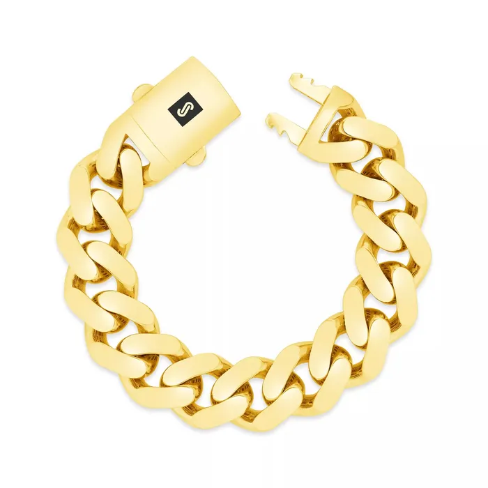 10k Yellow Gold Royal Monaco Miami Cuban Link Curb 17mm Mens Chain Necklace 22 Goldiacom Necklaces