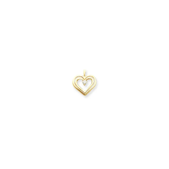 14k AA Diamond Heart Pendant Goldiacom Necklaces