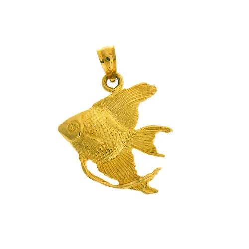 14K Gold Freshwater Angelfish Pendant Goldia PreStyled Sets