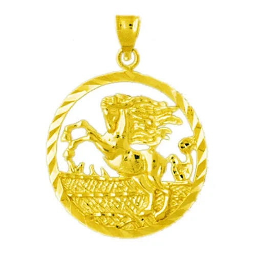 14K Gold Horse Pendant Medallion Goldia PreStyled Sets