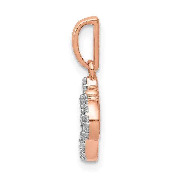 14k Rose Gold Real Diamond Om Pendant Goldia Necklaces