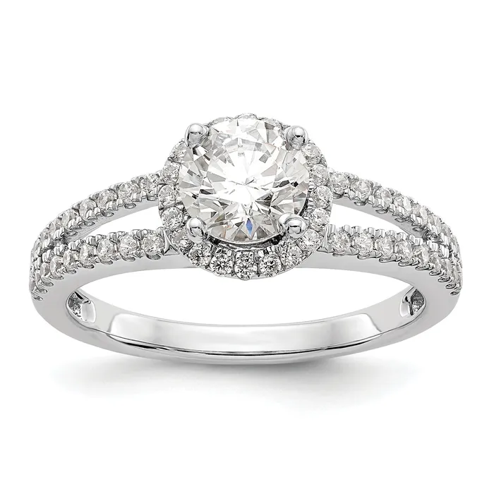 14k White Gold 13 Ct Lab Grown Diamond VSSI G 34 Ct Center Round Engagement Ring Goldia Rings 14k White Gold 13 Ct Lab Grown Diamond VSSI G 34 Ct Center Round Engagement Ring Goldia Rings