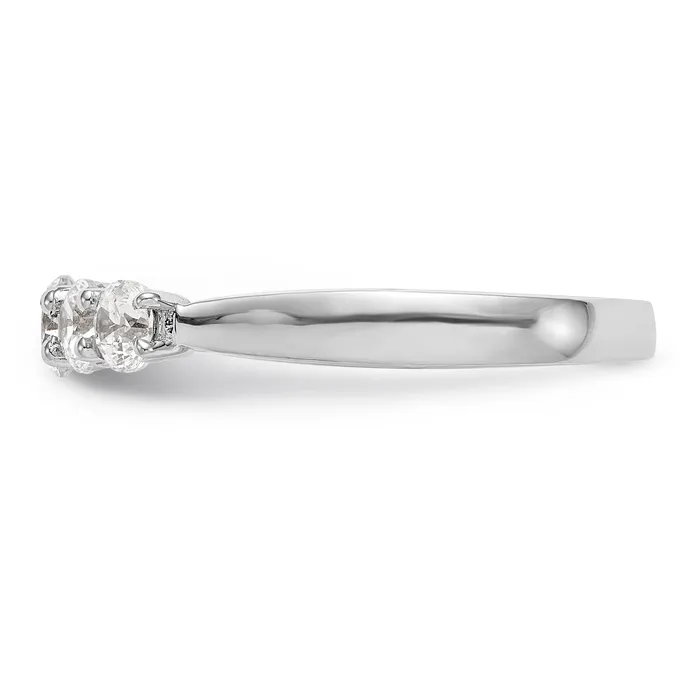 14K White Gold 5 Stone Simulated Diamond Band Goldiacom Rings