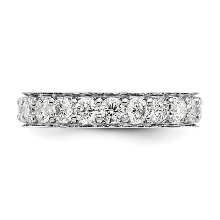 14k White Gold Polished Vintage 2ct Diamond Eternity Band Goldiacom Rings