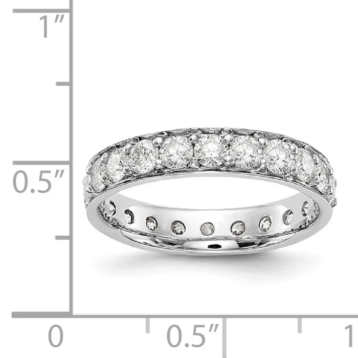 14k White Gold Polished Vintage 2ct Diamond Eternity Band Goldiacom Rings