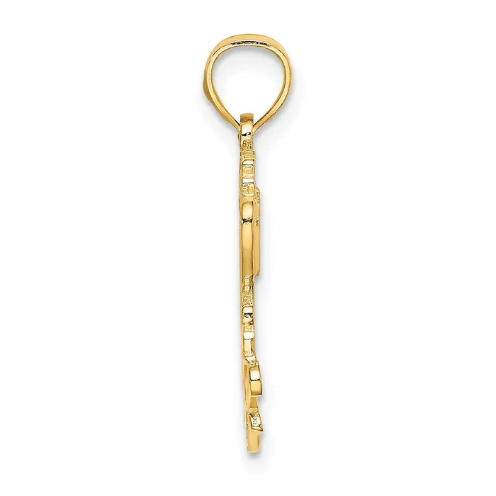 14k Yellow Gold 1 AUNT Charm Goldia Charm Necklaces