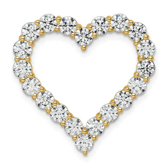 14k Yellow Gold 3 Ct Lab Grown Diamond VSSI G Heart Chain Slide Pendant Goldia Necklaces 14k Yellow Gold 3 Ct Lab Grown Diamond VSSI G Heart Chain Slide Pendant Goldia Necklaces
