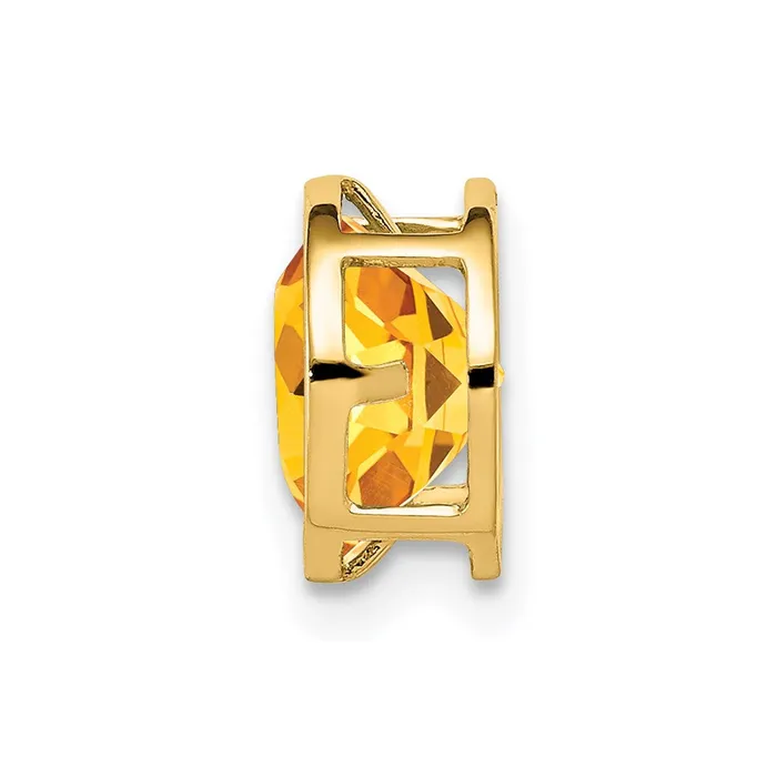 14K Yellow Gold 7mm Citrine Checker bezel pendant Goldia PreStyled Sets