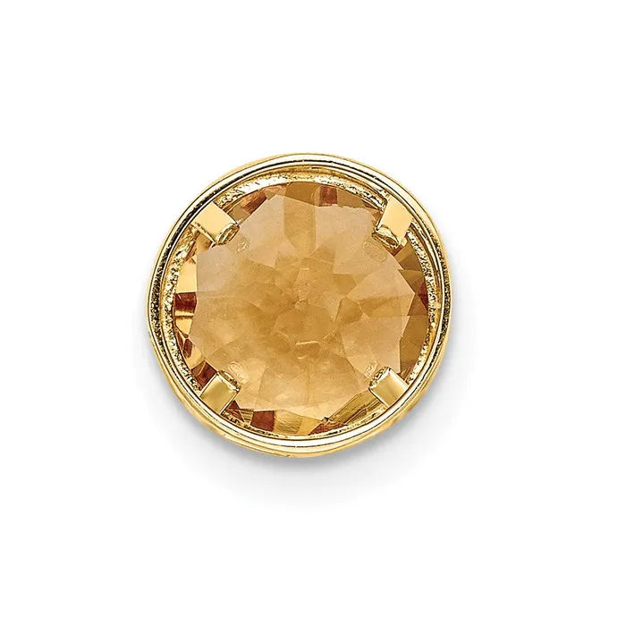 14K Yellow Gold 7mm Citrine Checker bezel pendant Goldia PreStyled Sets