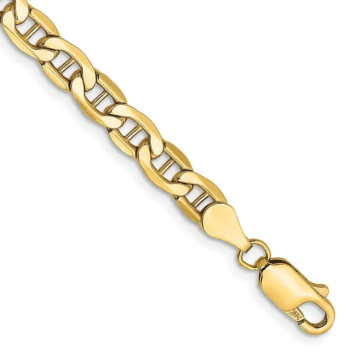 14K Yellow Gold 8 inch 475mm SemiSolid Anchor with Lobster Clasp Bracelet MDS Bracelets 14K Yellow Gold 8 inch 475mm SemiSolid Anchor with Lobster Clasp Bracelet MDS Bracelets