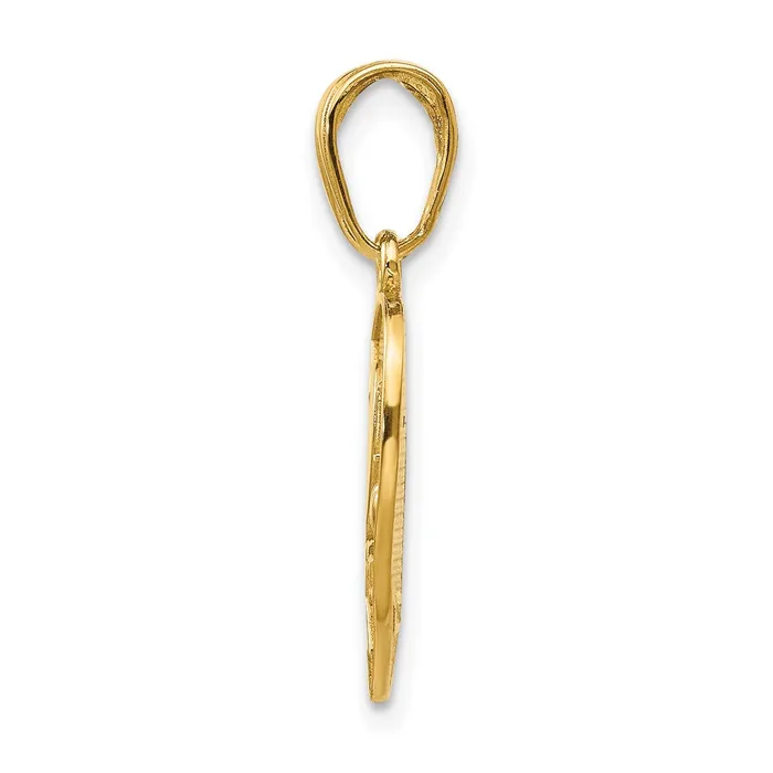 14k Yellow Gold I LOVE YOU Break Apart Heart Charm Goldia Charm Necklaces