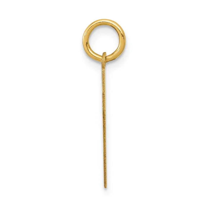 14k Yellow Gold Small Polished Number 57 Charm Goldia Charm Necklaces